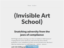 Tablet Screenshot of invisibleartschool.com